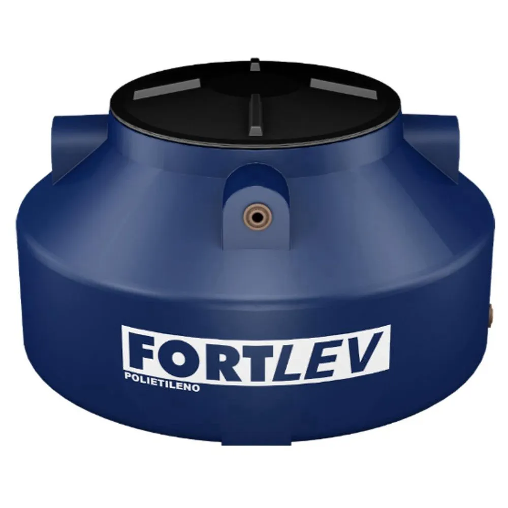 Caixa De Água 310L Polietileno Tampa Rosca Azul Fortlev