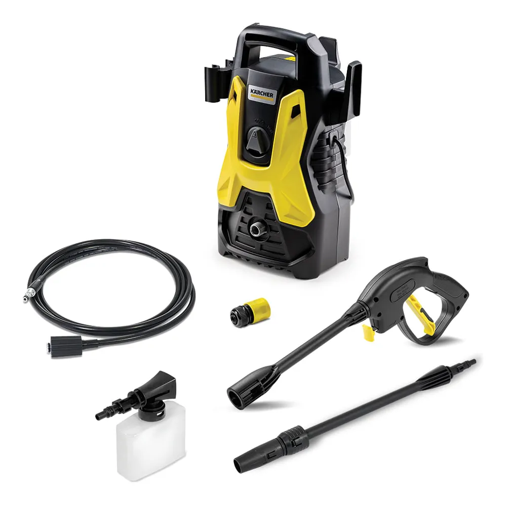 Lavadora De Alta Pressão Kärcher Prática Black 1500 Psi/libras 1400w 300l/h Com Aplicador De Detergente E Lança Regulável