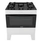 Fogão Itatiaia Electra Glass Plus de 5 Bocas Branco com Mesa de Vidro e