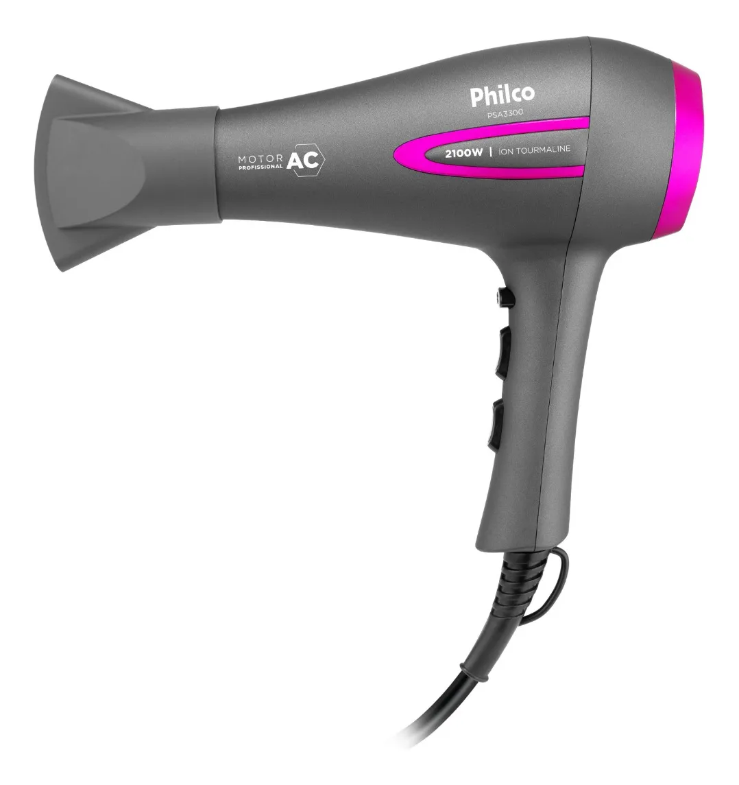 Secador De Cabelos Philco  2100w Cor Cinza