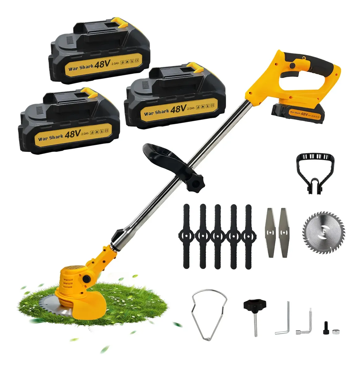 Aparador De Gramas Profissional / 3 Baterias 2000mah