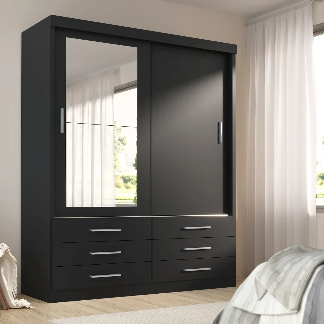 Guarda Roupa Tonielque Móveis GR Capri 2P/Esp Onix