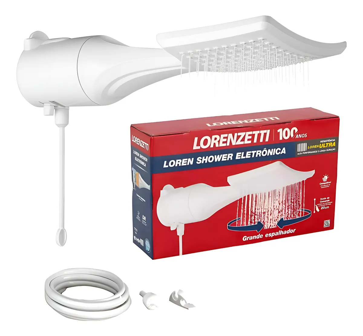 Chuveiro Ducha Lorenzetti Loren Shower Eletrônico Branco 6800w